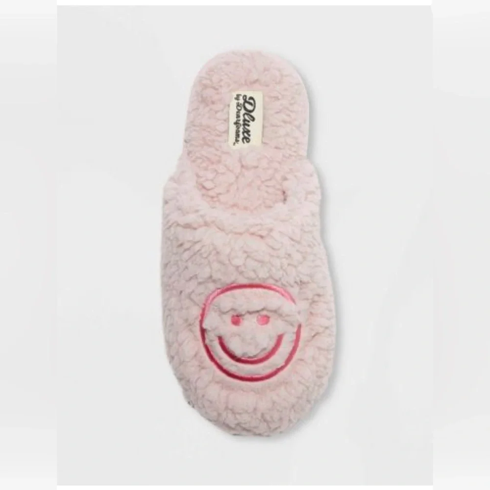 dluxe by dearfoams Kids' Happy Face Slide Slippers
